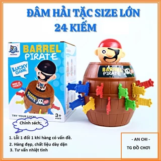 Đồ Chơi Đâm Hải Tặc Size Lớn 24 Kiếm 20cm, Đâm Thùng Phi Cướp Biển Rút Kiếm Thú Vị Vui Nhộn