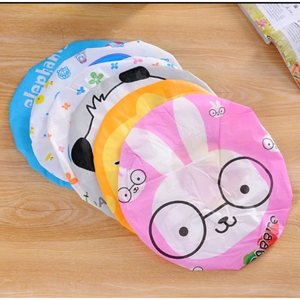 Combo 12 mũ tắm chùm tóc họa tiết ngộ nghĩnh