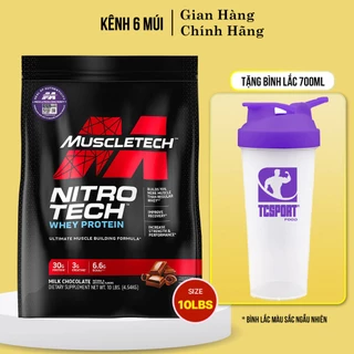 Sữa Tăng Cơ Nitro Tech 10lbs (4.54kg) - Hàng chính hãng Muscletech - Nhiều Hương Vị