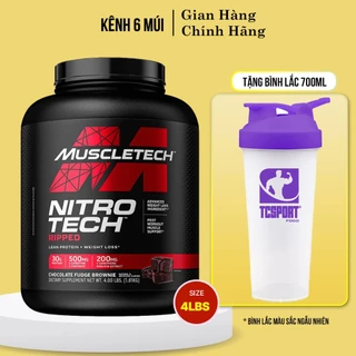 Sữa Tăng Cơ, Giảm Mỡ NITRO TECH RIPPED 4LBS (1.8Kg) VỊ CHOCOLATE