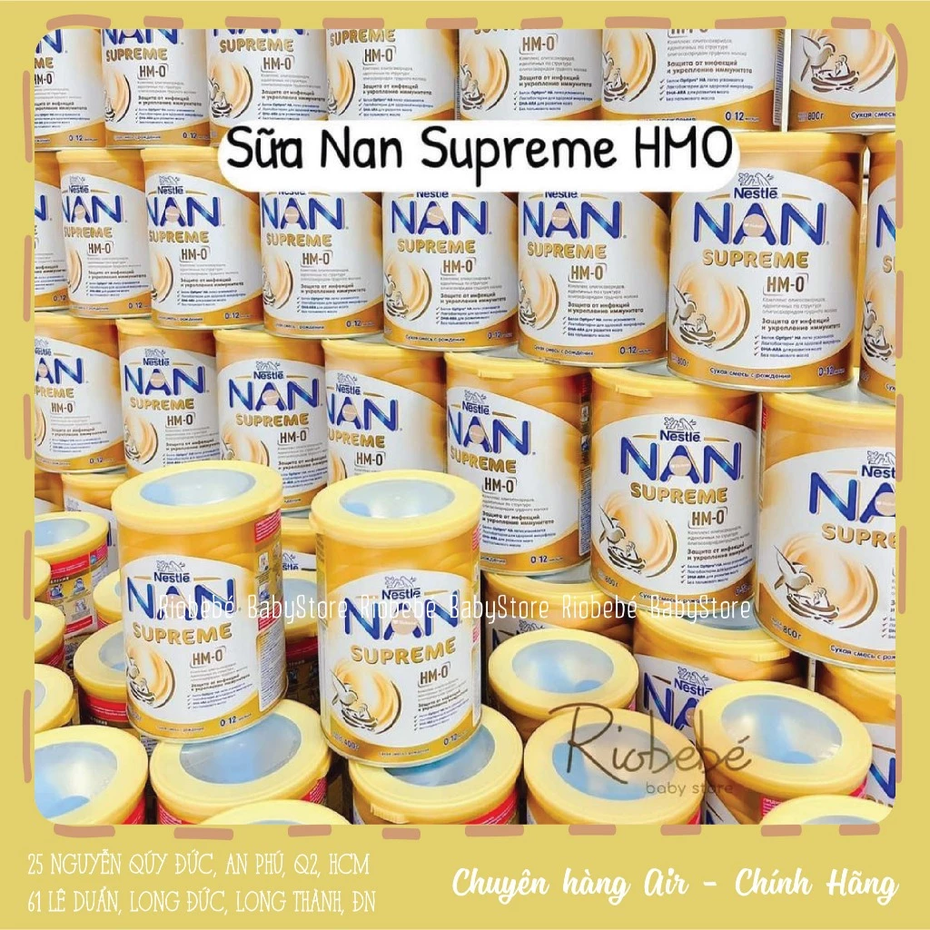 Sữa bột Nan Supreme HMO 800g đủ số [Hàng Air - Nội địa Nga]