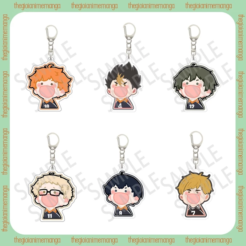 Móc khóa HAIKYUU!! ver HÉT in hình Vua bóng chuyển mica acrylic anime chibi xinh xắn dễ thương