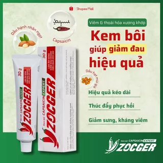 Kem bôi giảm đau cơ xương khớp Capsaicin Exert Zocger tuýp 30G