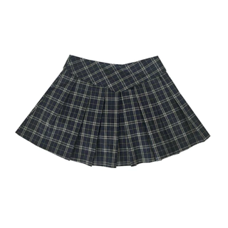 GLORIOUS Chân váy caro ngắn xếp ly lưng cao kèm quần bảo hộ Cherry Skirt chất liệu cotton