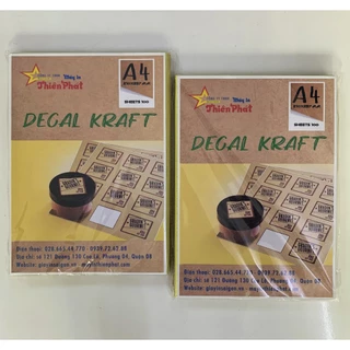 DECAL GIẤY KRAFT MÀU VINTAGE(da bò)  A4(100 TỜ / XẤP) - DECAL BÓC DÁN