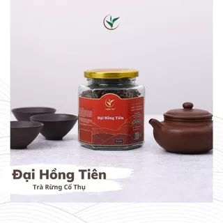 Đại Hồng Tiên - Trà Rừng Cổ Thụ Thiện Tài Trà Cổ Thụ Hà Giang Loại Nguyên Búp Hũ Thủy Tinh 70g