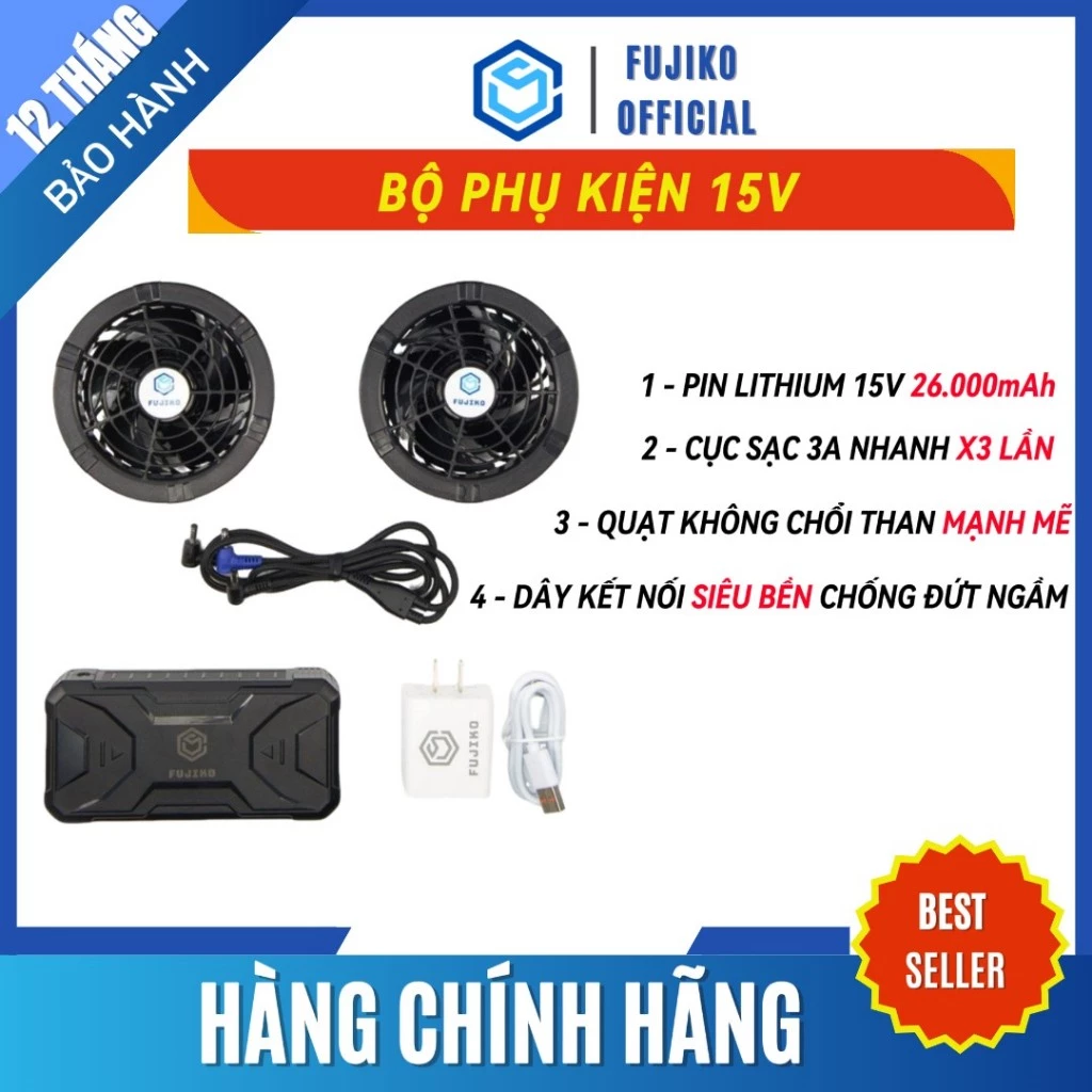 Bộ phụ kiện 15V chính hãng Áo điều hòa FUJIKO