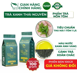 Trà nõn tôm Thái Nguyên , Vạn Lộc Trà túi Kraft 100g , trà ngon thương hiệu Traf Vina