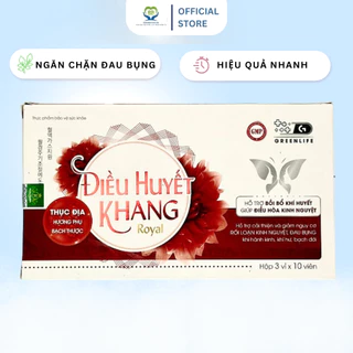 Viên Uống Điều Huyết Khang Giảm Rối Loạn Kinh Nguyệt Không Đều, Đau Bụng, Bổ Huyết Điều Kinh An Toàn