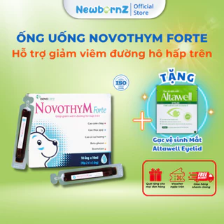 Ống uống Novothym Forte - Giúp giảm viêm đường hô hấp trên, giảm ho, tăng cường miễn dịch nhập khẩu Châu Âu Novocare