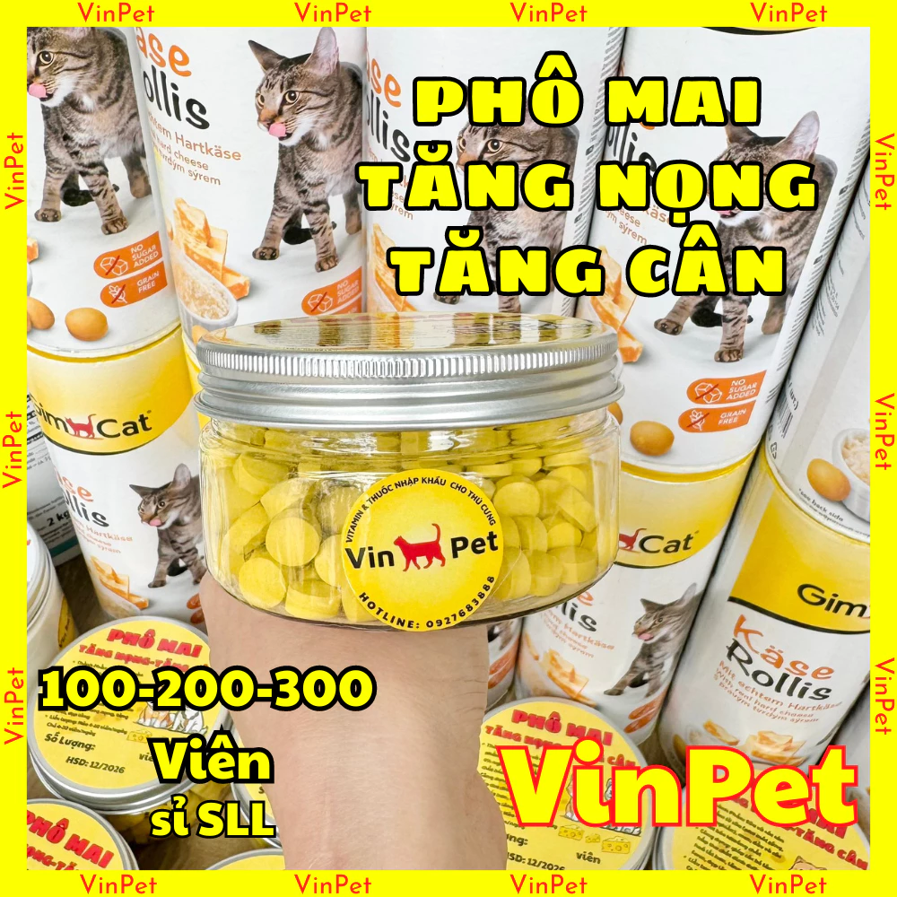 VIÊN PHOMAI GIMCAT TĂNG CÂN, TĂNG NỌNG, HỖ TRỢ TIÊU HÓA CHO CHÓ MÈO