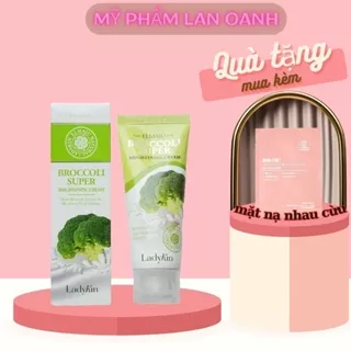 Kem dưỡng trắng da mặt bông cải xanh Ladykin Broccoli super brightening cream 60ml hàn quốc