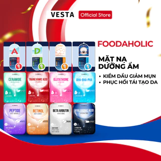 Mặt Nạ Giấy Foodaholic Mask Retinol Dưỡng Trắng Da Cấp Ẩm Tái Tạo Collagen Chăm Sóc Phục Hồi Da Giảm Mụn Hàn Quốc 23g