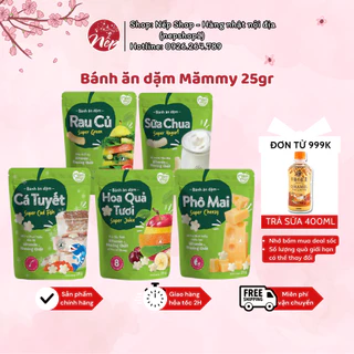 Bánh ăn dặm Mămmy 25gr vị hoa quả tươi tan trong miệng từ trái cây thật giàu vitamin khoáng chất