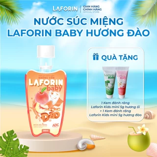 Nước súc miệng LAFORIN BABY hương đào vệ sinh răng miệng cho bé chai 350ML