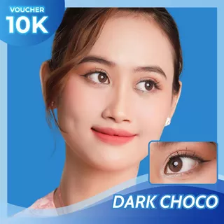 Kính áp tròng DARK CHOCO | 6 THÁNG | lens mắt tự nhiên áp tròng -Lens Optic