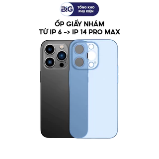 Ốp lưng iPhone giấy nhám từ iP 6 đến iP 14 bảo vệ Camera | iPhone 11, X, XS MAX, iPhone 14, iPhone 14 PRO MAX,.....