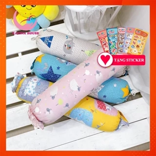 Gối ôm cho bé vải Cotton Satin Hàn Quốc êm mềm, mát, nhiều họa tiết hình thú đáng yêu giúp bé ngủ ngon