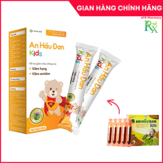 An Hầu Đan Kids giúp hỗ trợ cho trẻ bổ phế, tốt cho sức khỏe hầu họng, amidan (hộp 10 gói) - ATZ Pharmacy