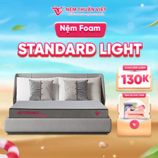 Nệm Foam Standard Light Thuần Việt - Chất Liệu Foam Hoạt Tính, Kháng Khuẩn, Thoáng Khí [Mua 1 Tặng 7]