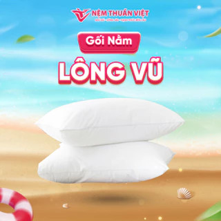 Ruột Gối Nằm Lông Vũ Thuần Việt - Sợi Lông Vũ Nhân Tạo Microfiber Êm Ái Chuẩn Khách Sạn 5 Sao