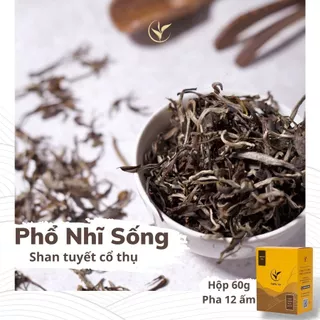 Trà Phổ Nhĩ Sống Rời - Hoàng Trà Shan Tuyết Cổ Thụ Hà Giang 1 tôm 1 Lá - Hộp Quà Tặng Hảo Hạng 60g