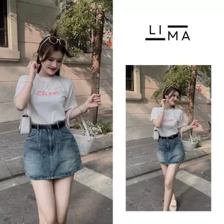 Chân váy bò nữ ngắn dáng chữ A Lima Fashion, Chân váy jean denim Hàn Quốc có quần bảo hộ trong CV68