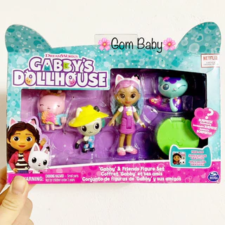 Đồ chơi Gabby Dollhouse, Nhà của búp bê Gabby and Friends Figure Set with Rainbow Doll