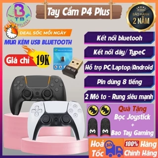 🎁Tặng Bọc Joystick🎁 Tay cầm chơi game fifa online 4 P4 Plus, Tay cầm bluetooth PC/Smart Phone giá rẻ tốt nhất