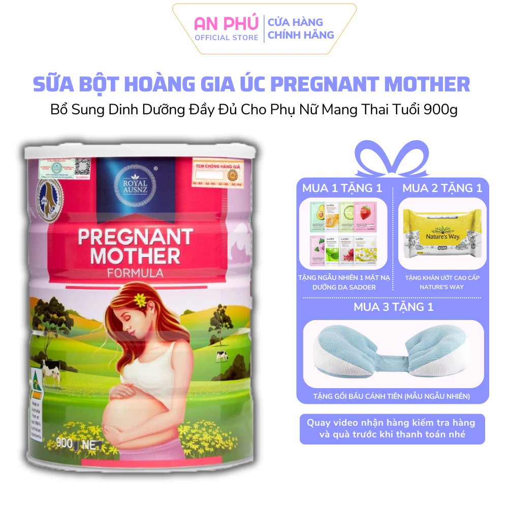 Sữa bột Hoàng Gia Úc Pregnant Mother dinh dưỡng vào con không vào mẹ dành cho phụ nữ mang thai Royal Ausnz 900g