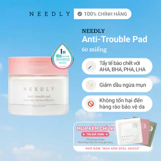 Pad NEEDY Anti-Trouble Pad hỗ trợ giảm dầu ngừa mụn 60 miếng