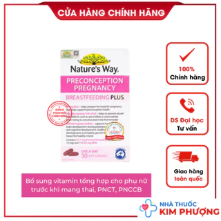 Bổ Bầu Nature Way Vitamin Tổng Hợp Cho Bà Bầu Nature's Way PreConception Pregnancy Breastfeeding Plus – Hộp 30 Viên