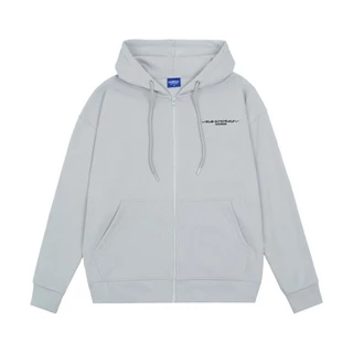 Áo hoodie zip from rộng unisex chất liệu nỉ bông họa tiết in chữ