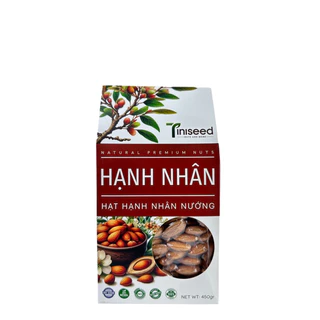 Hạnh nhân nướng nguyên vị hộp 450gram - Hạt dinh dưỡng TiniSeed