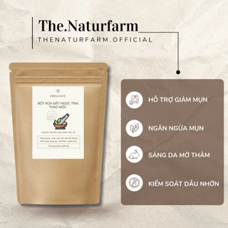 Bột rửa mặt ngọc trai thảo mộc Naturfarm [ 100gr ] Ttbc, sạch mụn, sáng da, mờ thâm