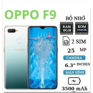 điện thoại Oppo F9 ram 8G/256G, Camera siêu nét, Chiến Game siêu mượt, Bảo hành 12 tháng