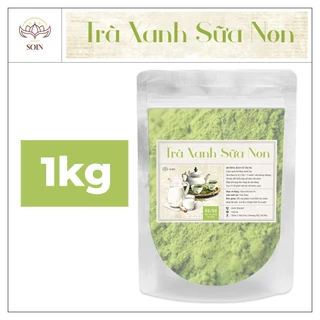 Bột trà xanh sữa non [ 1KG ] Mặt nạ bột giúp bóc bã nhờn, mờ thâm, dưỡng trắng - SOIN