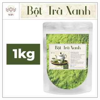 Bột trà xanh đắp mặt nguyên chất [ 1KG ] sấy lạnh bột trà xanh nguyên chất 100% organic - SOIN