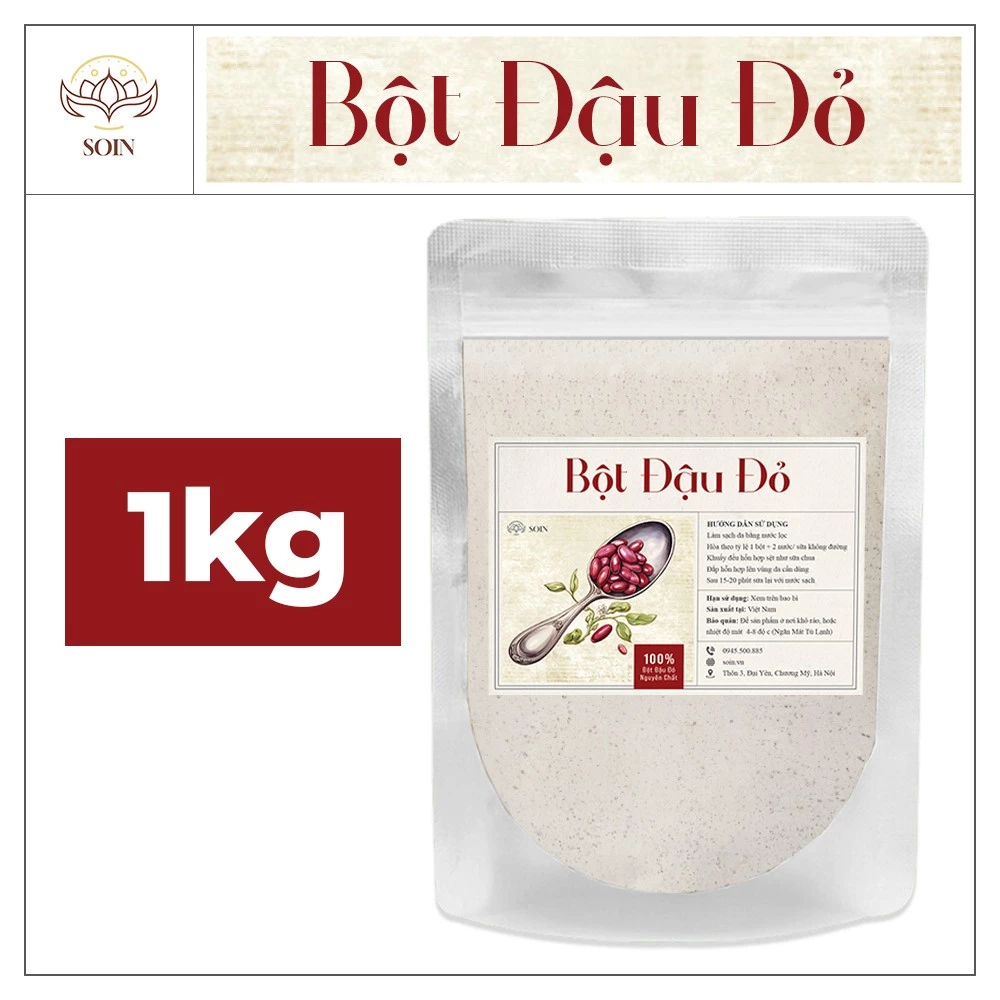 Bột đậu đỏ 1KG nguyên chất - SOIN