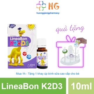 LineaBon K2 D3 Vitamin D3 K2 Mk7 tăng chiều cao hấp thu Canxi tối đa cho bé an toàn dùng cho trẻ sơ sinh trẻ em