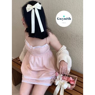 Gwyneth - Alice Dress - ĐẦM BABYDOLL PHỐI REN VÀ NƠ TÔNG MÀU PASTEL