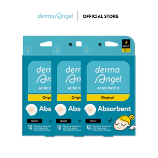 Combo 3 Miếng Dán Mụn Ban Đêm Derma Angel Acne Patch Night 12 Miếng