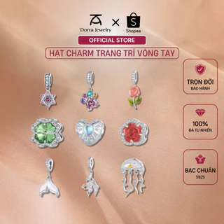 Hạt Charm Bạc 925 Cao Cấp Chính Hãng, Bộ Tổng Hợp Các Mẫu Charm Bạc Dorra Jewelry 22 Để Mix Vòng Tay Dành Cho Nữ