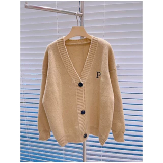 cardigan quốc dân thêu chữ P phong cách hàn xẻng