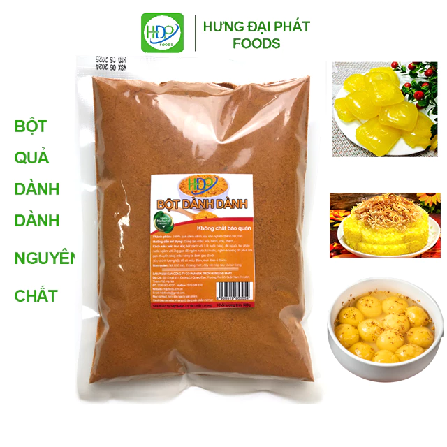 Bột Qủa Dành Dành Loại 1 - Làm Bánh, Nấu Xôi, Tạo Màu Đẹp