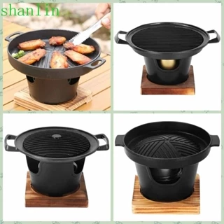 Bếp Cồn Mini Nướng Thịt BBQ Bằng Hợp Kim Nhôm Chống Dính Có Thể Tháo Rời Tiện Dụng