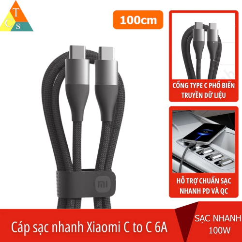 Dây sạc Xiaomi C to C USB-C to USB-C dài 1M