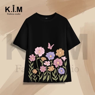 Áo Thun K.I.M, Áo Phông Tay Lỡ dáng rộng unisex Chất Liệu Cotton cao cấp 100% cao cấp thoáng mát - FL08