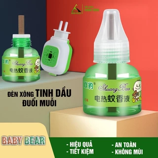 Set Bộ Đèn Xông Tinh Dầu Đuổi Muỗi Côn Trùng Baby Bear Thiên Nhiên Minh House Care