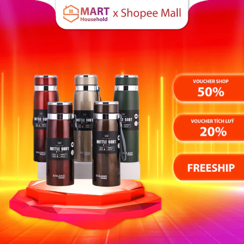 Bình giữ nhiệt Smart Gadgets 1000ml cao cấp có nắp lọc trà - Bình đựng nước giữ nhiệt lớn tiện lợi lõi inox 304